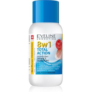 Eveline Nail Therapy Professional Zmywacz voor nagels 8 in 1 Total Action bezacetonowy 150 ml