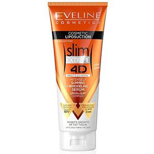 Eveline Cosmetics Slim Extreme Professional Intensieve vetverbrandingscrème, 250 ml, crème om af te vallen, verstevigende lichaamscrème, strakke buik en slanke dijen