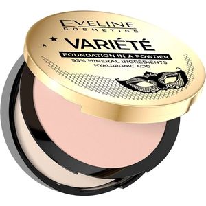 Eveline Cosmetics Variété Mineraal Compact Poeder met Applicator Tint 03 Light Vanilla 8 gr