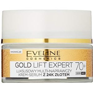 Eveline Cosmetics Gold Lift Expert Anti-rimpel Sterk verstevigende crème dag & nacht 70+ met 24 karaat goud 50 ml