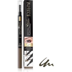 Eveline Cosmetics - Brow Styler - Wenkbrauwpotlood - Tint 01 Medium Brown - 1,2 gr
