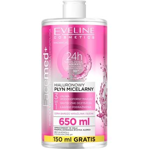 Eveline Cosmetics - Facemed+ - 3-in-1 Hyaluron Micellair Water - Diepe Reiniging - Hydratatie