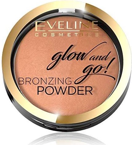 Eveline - Glow And Go! Bronzing Powder Powder Powder Bronzer In Stone 02 Jamaica Bay 8.5G