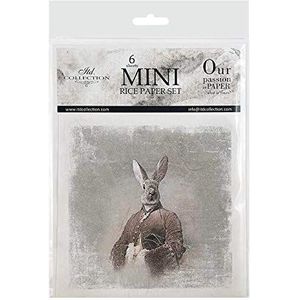 ITD Collection Mini Creative Set 14,8 x 14,8 cm (6 vellen), Decoupage Rijstpapier voor scrapbooking en knutselen, meerkleurig (RSM031 - HS code 48021000)