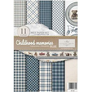 ITD Collectie RP056 Rijstpapier 29.7cm x 21cm (RP056 - Childhood Memories- Blue)