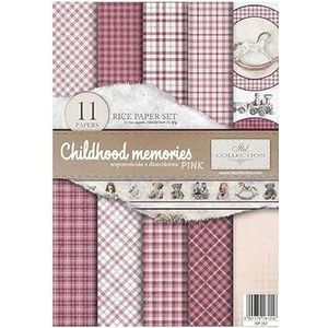 ITD Collectie RP057 Rijstpapier 29.7cm x 21cm (RP057 - Childhood Memories- Pink)