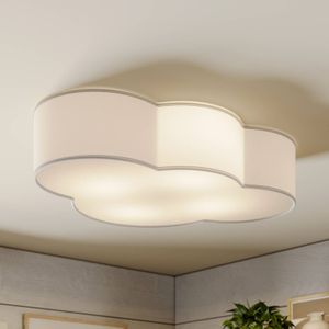 TK Lighting - Cloud - Plafondlamp - Wit - Textiel - E27 - 4-lamps
