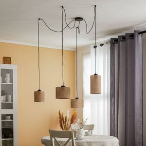 TK Lighting Juta hanglamp, 4-lamps