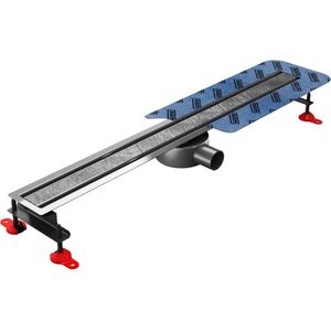 Onder Tegels Douchegoot Wiper 100 cm Wiper Invisible Slim laag profiel roestvrij staal onzichtbaar