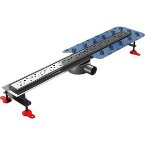 Laag Roestvrijstalen Douchegoot 80 cm Premium Slim Mistral roestvrij staal