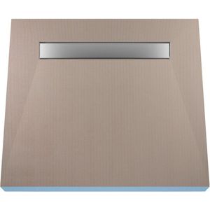 Betegelbare doucheplaat 90 x 170 cm Ponente Oneway Wiper Showerlay doucheplank eenzijdig aflopend afvoer van roestvrij staal