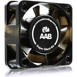 AABCOOLING Super Silent R4 - Leise und Efizient 40mm Gehäuselüfter mit 4 Anti-Vibration-Pads und 9V Spannungsreduzierer - Silent Lüfter, Mini Ventilator, Cooling Lüfter, 3D Drucker 7,9 dB (A)
