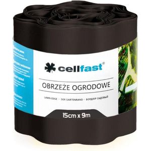 Cellfast  - Tuinhekken - Tuin golvende rand 15cm x 9m - Zwart