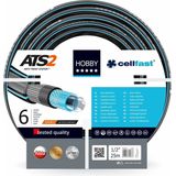 Cellfast HOBBY ATS2 tuinslang, robuust, 6-laags, UV-bestendig, dubbel tricot gekruist gevlochten ATS2, 30 bar, 1/2"", 25m, Zwart