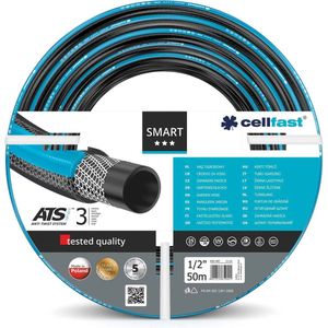Cellfast SMART ATSV™ tuinslang, flexibel, 3-lagig, tricot gevlochten, duurzaam, 1/2"", 50m, 13-101