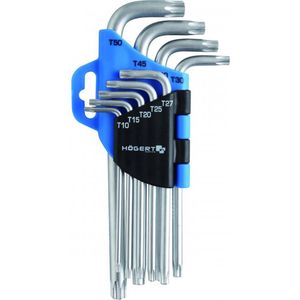 Inbussleutels, precisie Inbussleutel TORX , 9 stuks , CrV