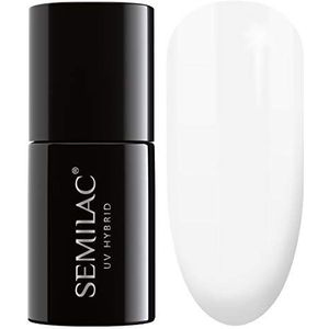 Semilac Hybride UV Nagellak | Witte Tint | 001 Strong White | 7 ml | Langdurige en Efficiënte Lak | Perfect voor thuis en Professionele Manicure en Pedicure