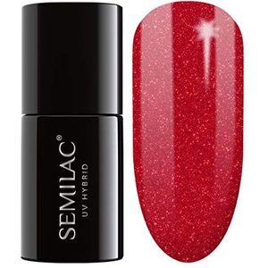 Semilac - Glitter Red - Nagellak - Rood - UV-bestendig