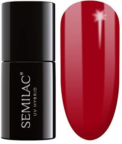 Semilac UV Colours UV Gel Polish Gel Nagellak, 027 Intense Red, 7 ml