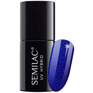 Semilac UV Hybrid Ocean Dream Gel Nagellak Tint 087 Glitter Indigo 7 ml