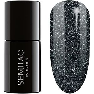 Semilac - 096 Starlight Night - UV-Gelnagellak - Zwart - 7 ml