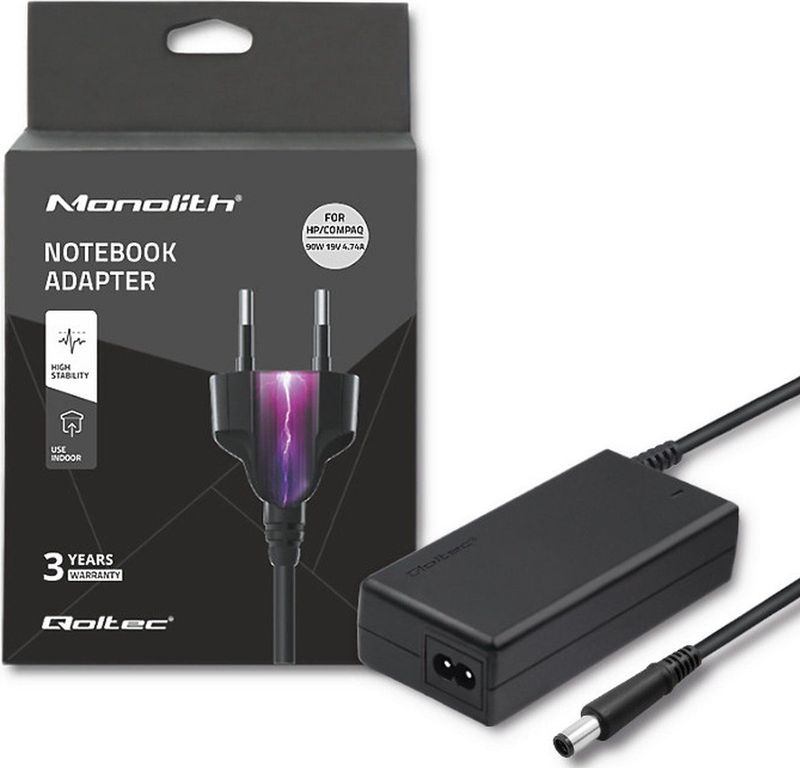 Qoltec - Voeding - Zwart - 90 W - AC 100 V-240 V