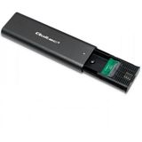 Qoltec - 50312 - Harddisk Behuizing - Zwart - Aluminium - M.2 2230