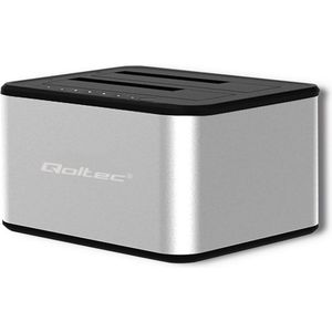 Qoltec - 50316 - Docking Station - 2x HDD/SSD - SATA - USB 3.0