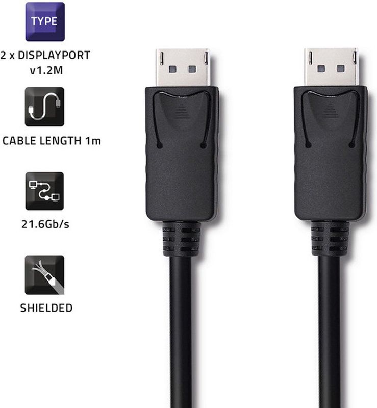 DisplayPort-kabel - Zwart - 1,5 Meter - DP v1.2 - 5K Ondersteuning