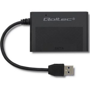 Qoltec - Harde Schijf Adapter - USB 3.0 - Zwart - SATA