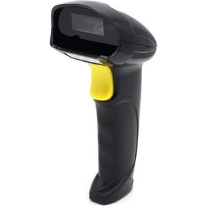 Qoltec - Laser Barcode Scanner - Zwart - USB - Voor 1D en 2D Codes