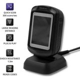 Qoltec - 50864 - Barcodelezer - Zwart - Vaste barcodelezer 1D/2D LED