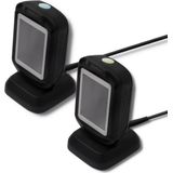 Qoltec - 50864 - Barcodelezer - Zwart - Vaste barcodelezer 1D/2D LED