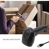 Qoltec - Laserscanner - USB - Zwart - CCD Type - Bedraad - Enkele Lijn