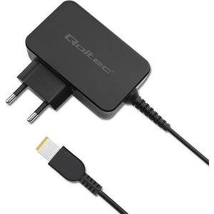 Qoltec 51035 Voedingsadapter voor Lenovo (45 W), Voeding voor notebooks, Zwart