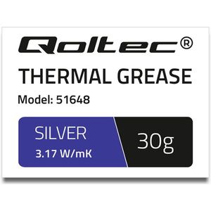 Qoltec Thermische pasta Silver 30g (51648), PC-voedingseenheid, Zilver