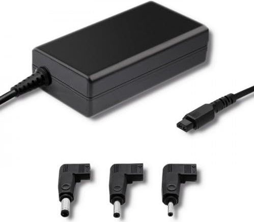 Qoltec 51757 - Notebook - Binnen - 220 - 240 V - 50 - 60 Hz - 65 W - 19 V (65 W), Voeding voor notebooks, Zwart
