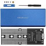 Qoltec - Aluminium Behuizing - Harddisk Behuizing - Blauw - Aluminium