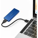 Qoltec - Aluminium Behuizing - Harddisk Behuizing - Blauw - Aluminium