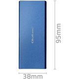 Qoltec - Aluminium Behuizing - Harddisk Behuizing - Blauw - Aluminium