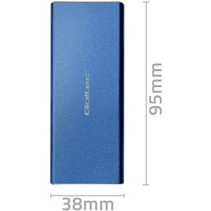 Qoltec - Aluminium Behuizing - Harddisk Behuizing - Blauw - Aluminium
