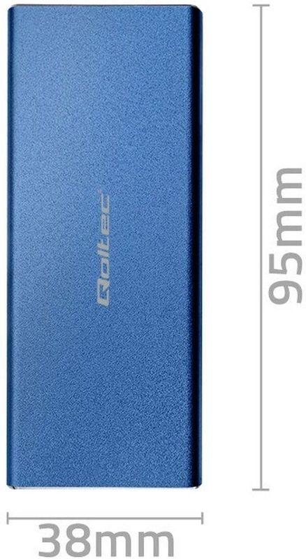 Qoltec - Aluminium Behuizing - Harddisk Behuizing - Blauw - Aluminium