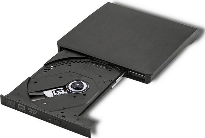 Qoltec Externe DVD-RW recorder |USB 3:0|Zwart.