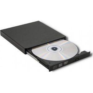 Qoltec - Externe DVD-RW Recorder - Zwart - Kunststof