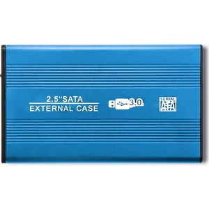 Qoltec - Externe Harde Schijf Behuizing - Blauw - Aluminium - USB 3.0