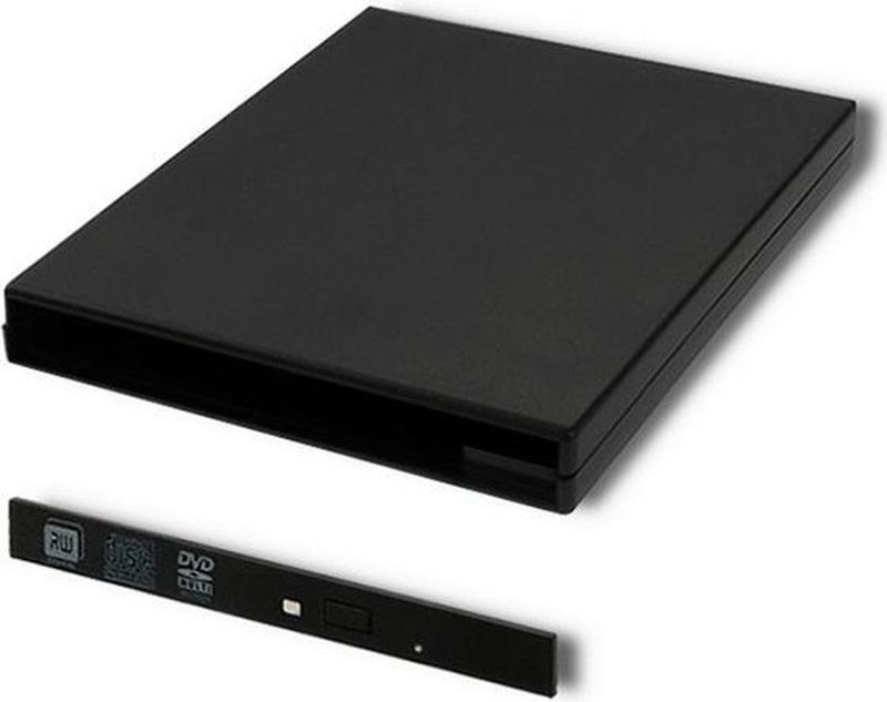 Qoltec - 51864 - Externe USB 2.0 Optische Drive Behuizing - Zwart