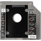 Qoltec - Accessoires voor Harde Schijven - Aluminium Frame - Hoogte 12,7 mm