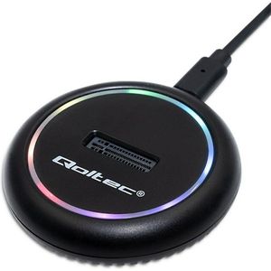 Qoltec Stacja dokująca dysków SSD M.2 SATA NVME USB-C (USB-C, 1 Havens), Docking station + USB-hub, Zwart