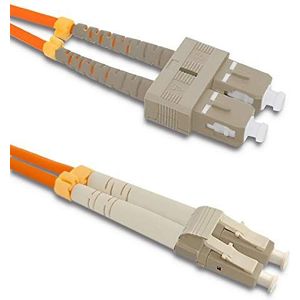 Qoltec 54040 Patchcord glasvezel SC / UPC - LC / UPC | Multimode | 50/125 | OM2 | Duplex | 2m