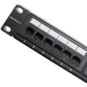 Qoltec - 54474 - Patchpaneel RACK - Zwart - 24 poorten